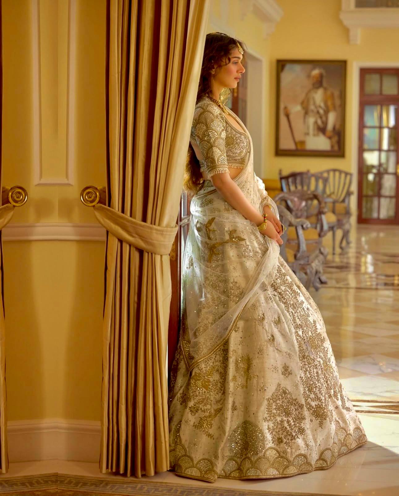 Wedding Wear Heavy Embroidered Beige Color Designer Lehenga Choli