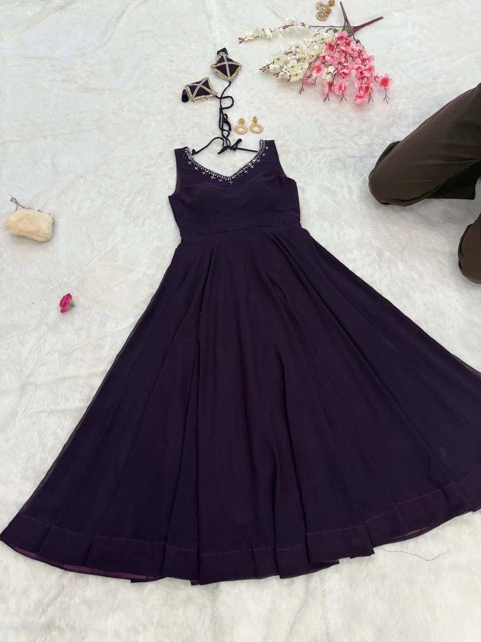 Exclusive Black Color Georgette Anarkali Suit