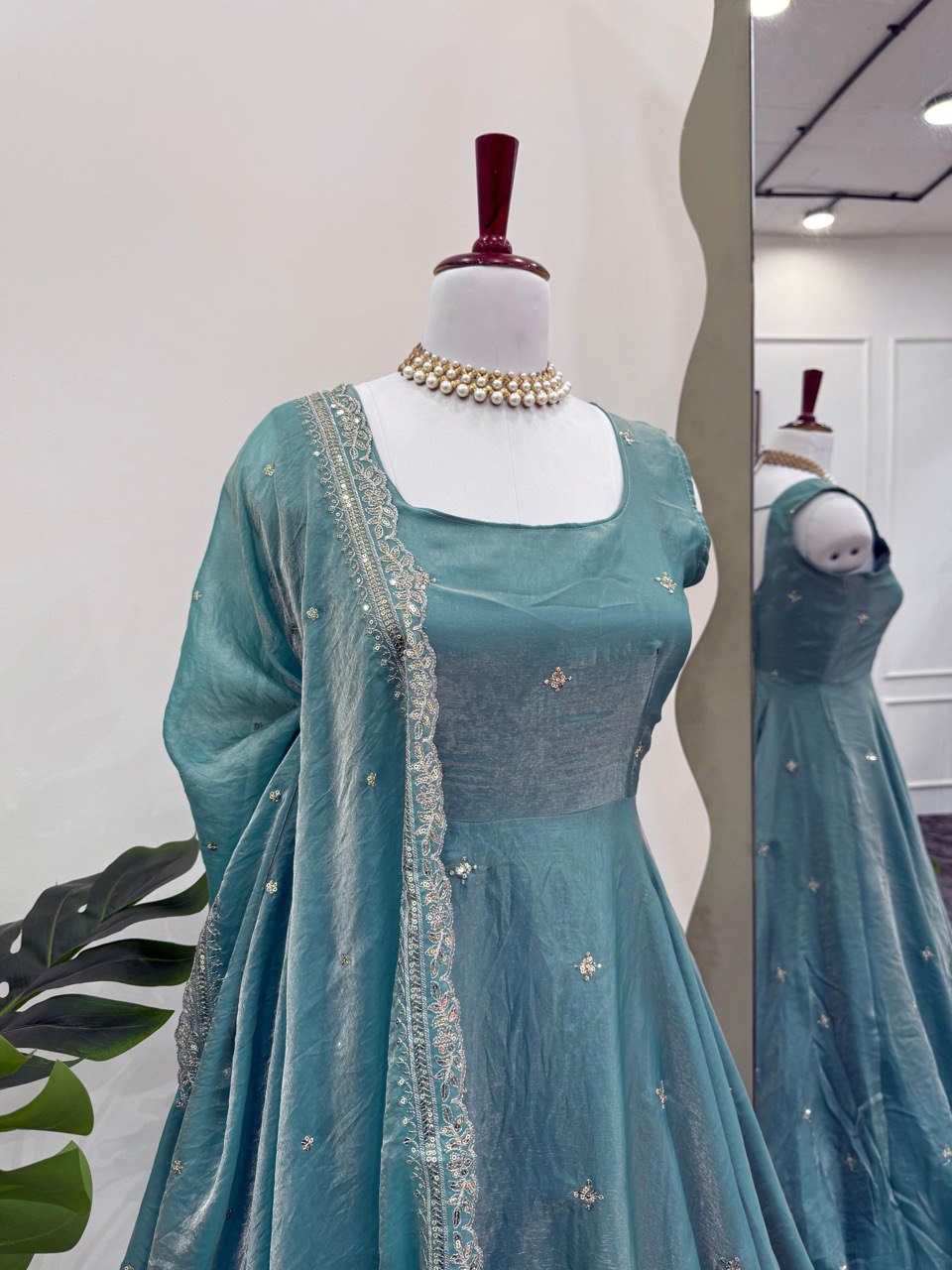 Beautiful Sky Blue Color Fancy Silk And Thread With Sequence Work Lehenga Choli