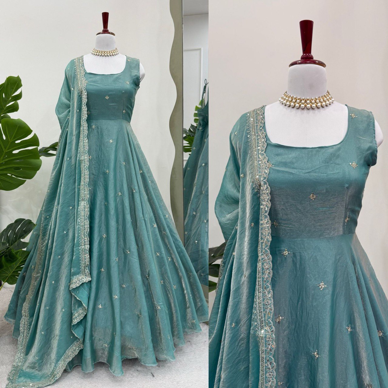 Beautiful Sky Blue Color Fancy Silk And Thread With Sequence Work Lehenga Choli