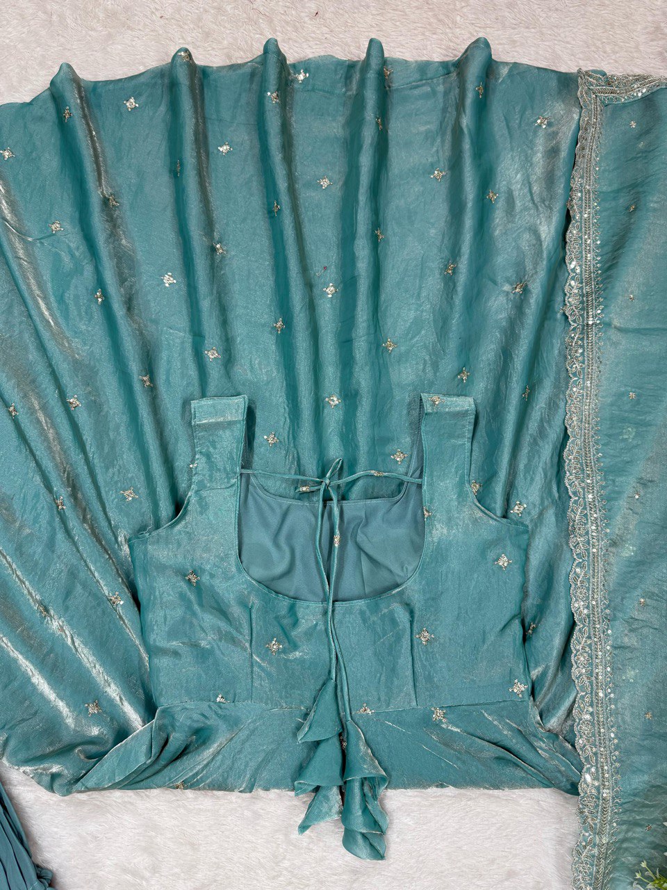 Beautiful Sky Blue Color Fancy Silk And Thread With Sequence Work Lehenga Choli