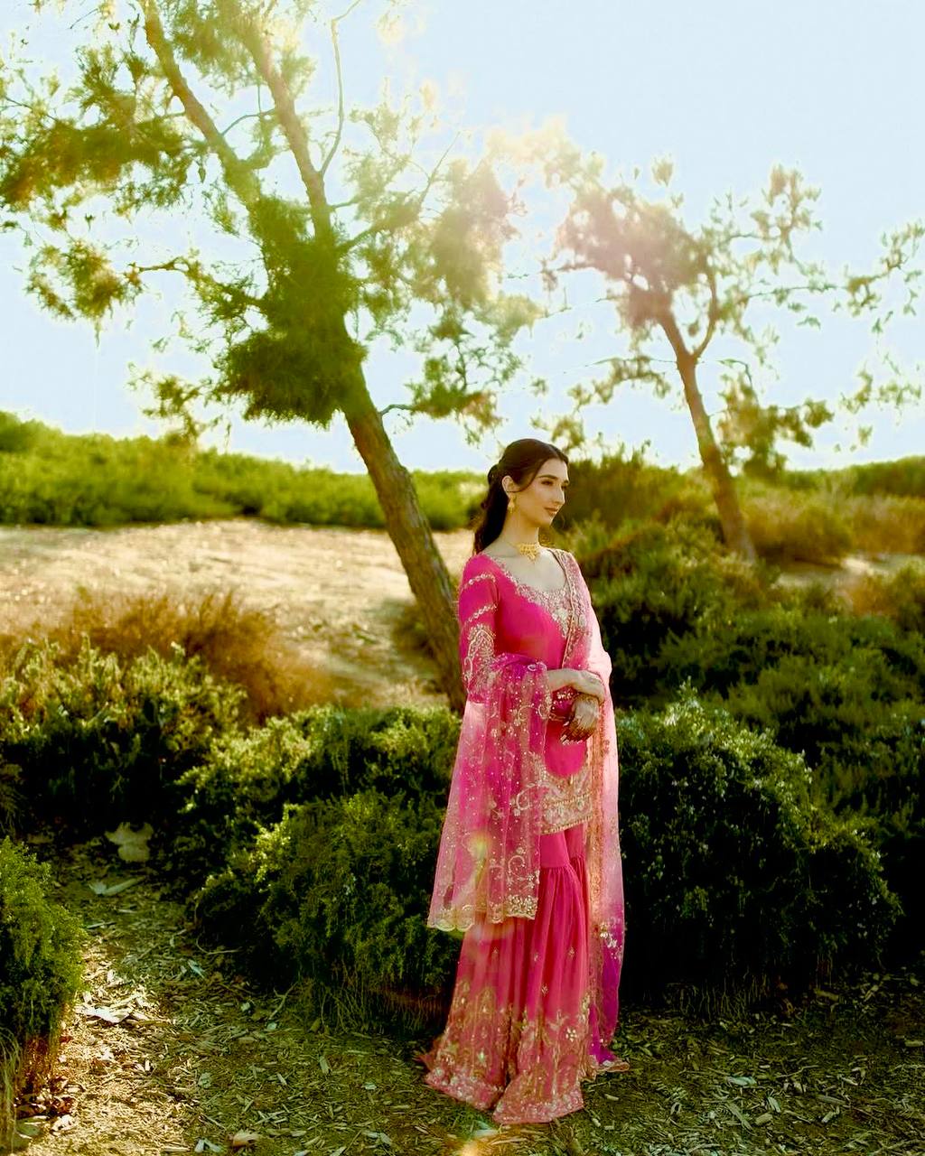 Wedding Wear Red Color Pure Heavy Simmer Silk With Embroidery Sequence Work Sharara Suit