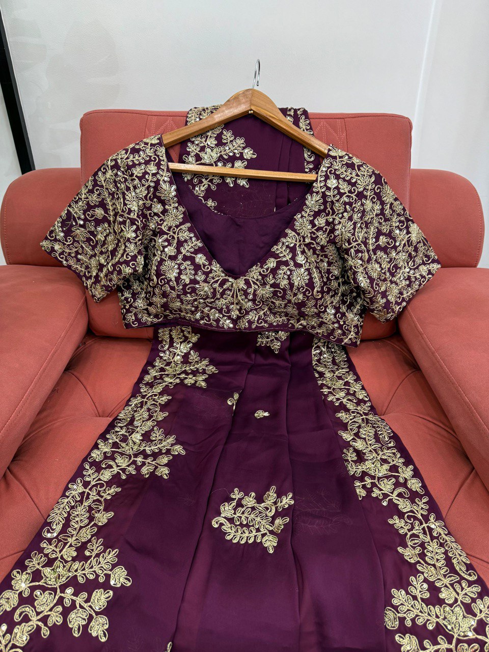 Party Wear Wine Color Rangoli Silk And Coding With Sequence Work Saree