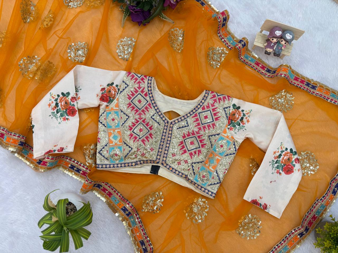 Wedding Wear Mustard Color Butterfly Net Embroidery Work Designer Saree