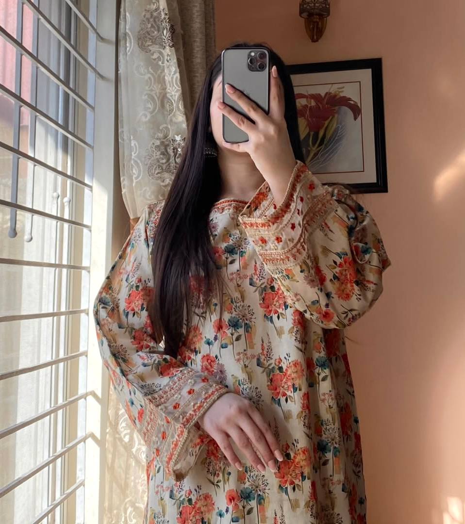 Festive Wear Pure Natural Roman Silk Digital Print And Sequin Embroidery Work Co-ord Palazzo Suit
