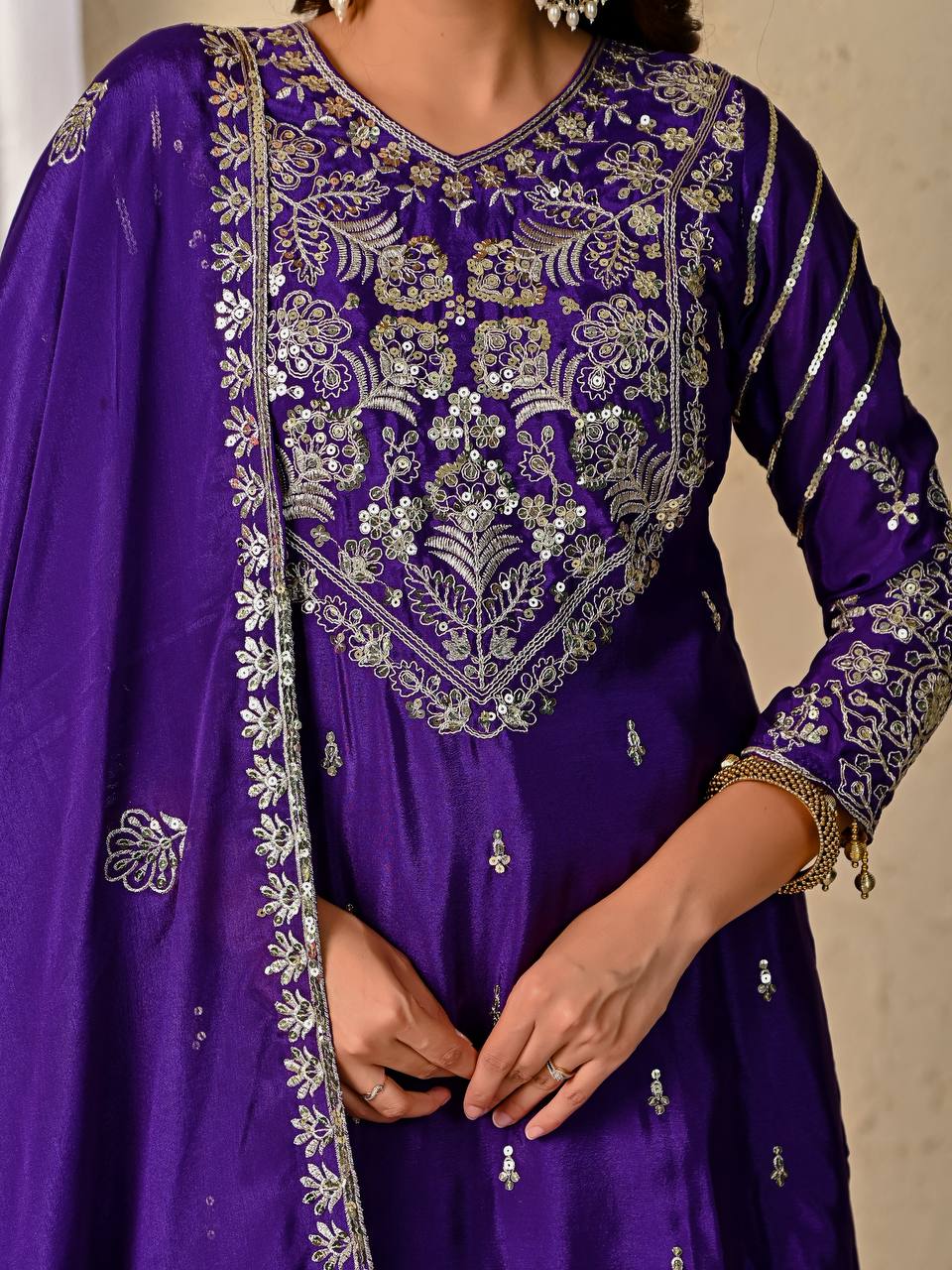 Designer Royle Blue Color Heavy Sequins Embroidered Wedding Wear Top WIth Lehenga