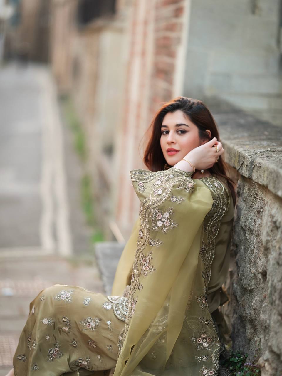 Function Wear Light Green Color French Crepe Silk And Embroidery With Sequence Work Beautiful Palazzo Suit