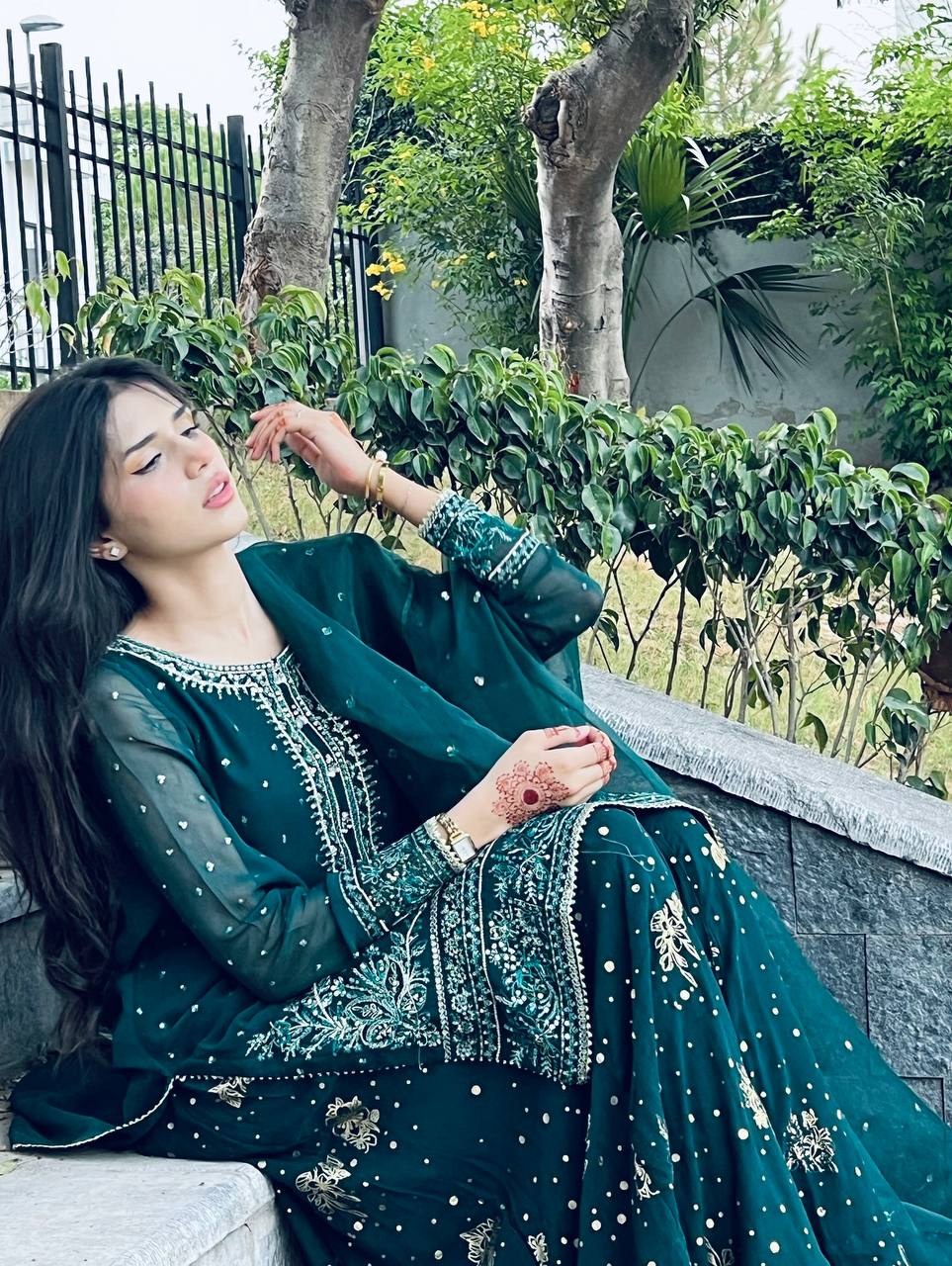 Elegant Green Color Embroidered Top with Semi-Stitched Lehenga & Net Dupatta for Wedding Wear