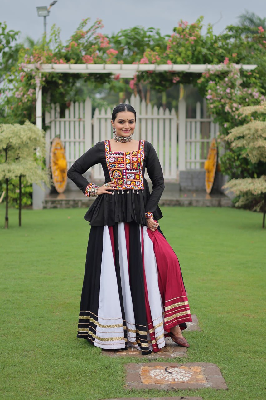 Attractive Multicolor Navratri Special Lehenga Choli Ready To Wear