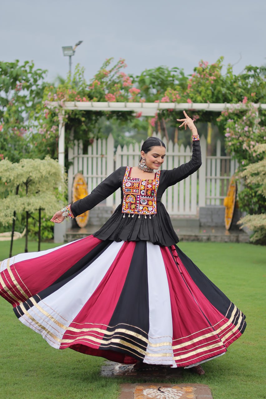 Attractive Multicolor Navratri Special Lehenga Choli Ready To Wear
