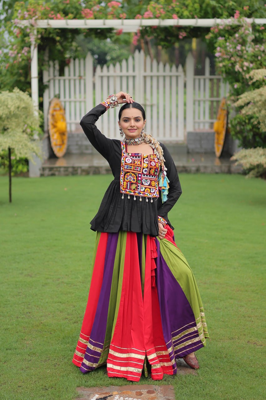 Attractive Multicolor Navratri Special Lehenga Choli Ready To Wear