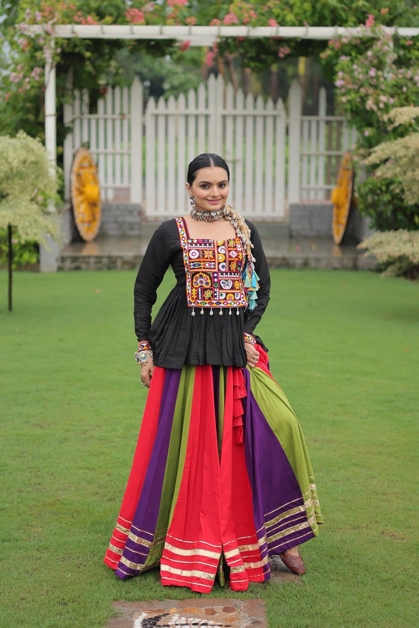 Attractive Multicolor Navratri Special Lehenga Choli Ready To Wear
