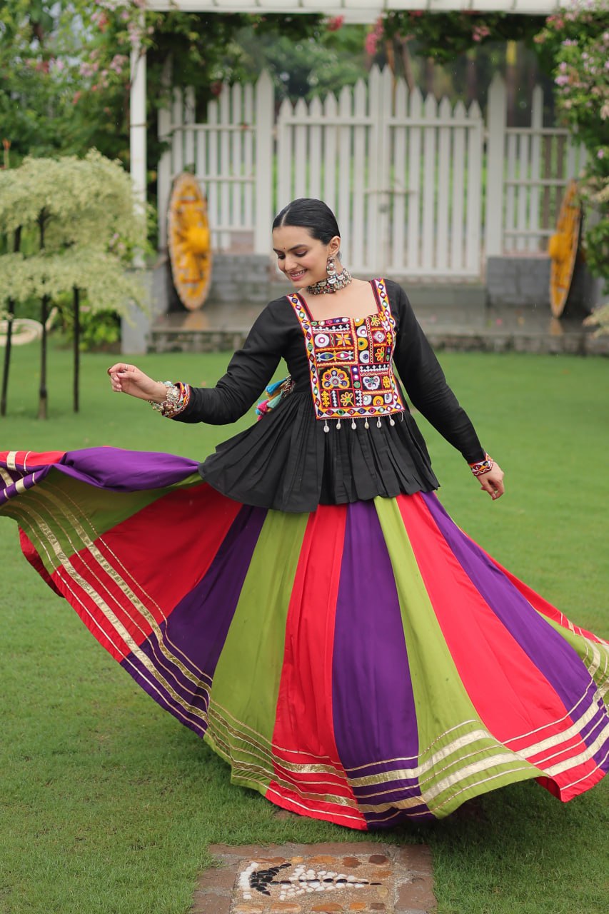 Attractive Multicolor Navratri Special Lehenga Choli Ready To Wear