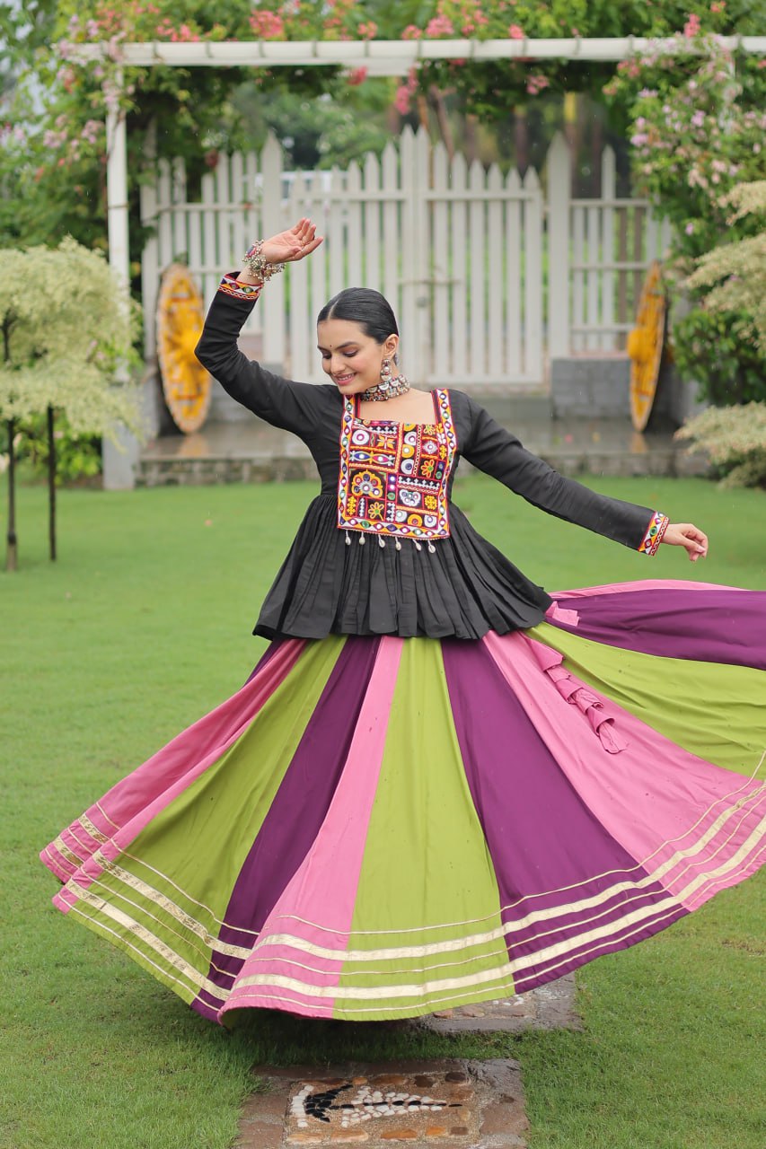 Attractive Multicolor Navratri Special Lehenga Choli Ready To Wear