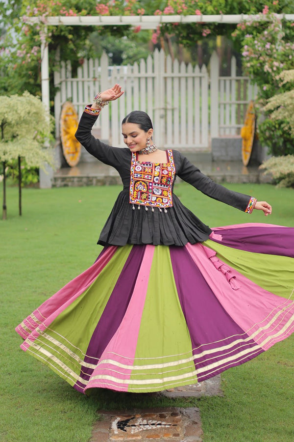 Attractive Multicolor Navratri Special Lehenga Choli Ready To Wear