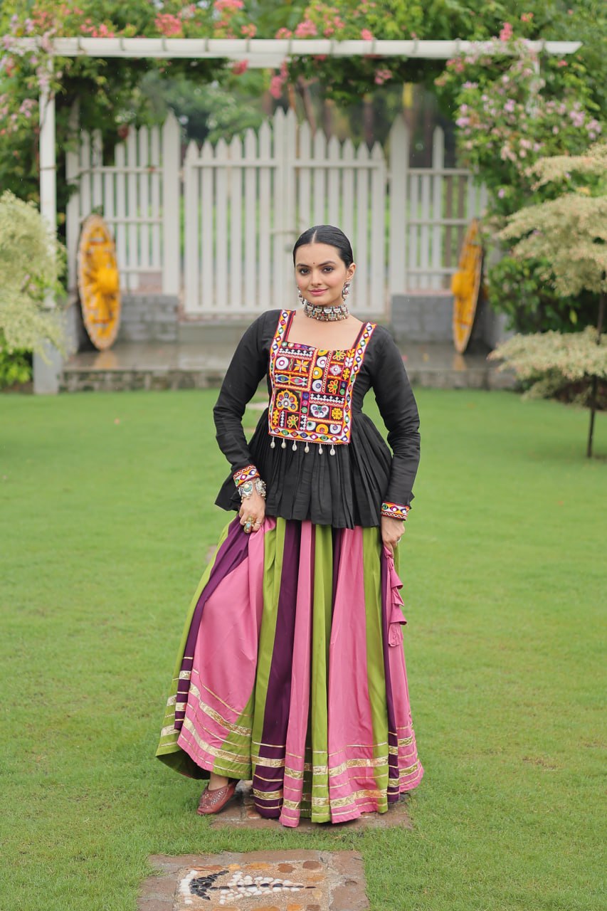 Attractive Multicolor Navratri Special Lehenga Choli Ready To Wear