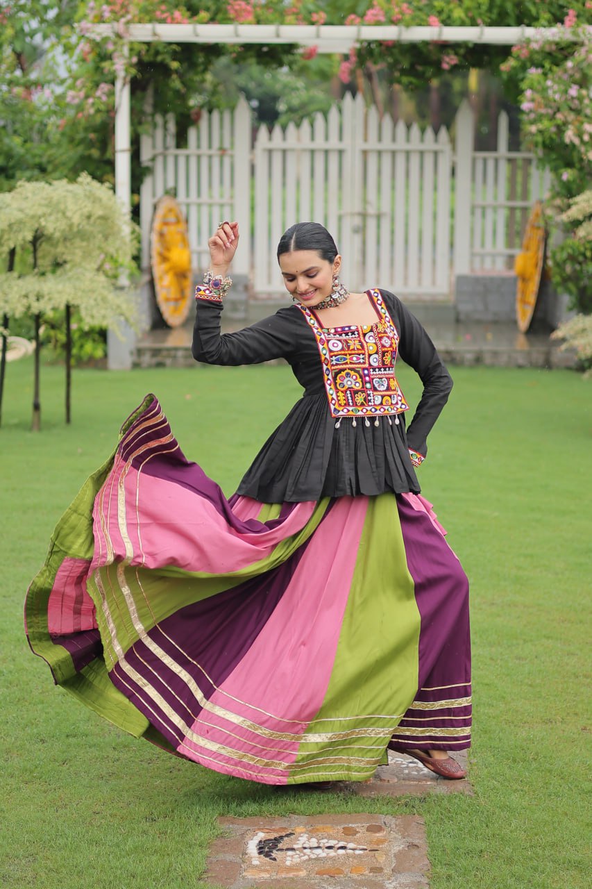 Attractive Multicolor Navratri Special Lehenga Choli Ready To Wear