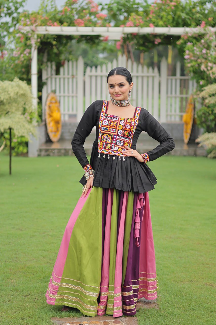 Attractive Multicolor Navratri Special Lehenga Choli Ready To Wear