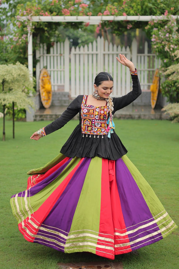Attractive Multicolor Navratri Special Lehenga Choli Ready To Wear
