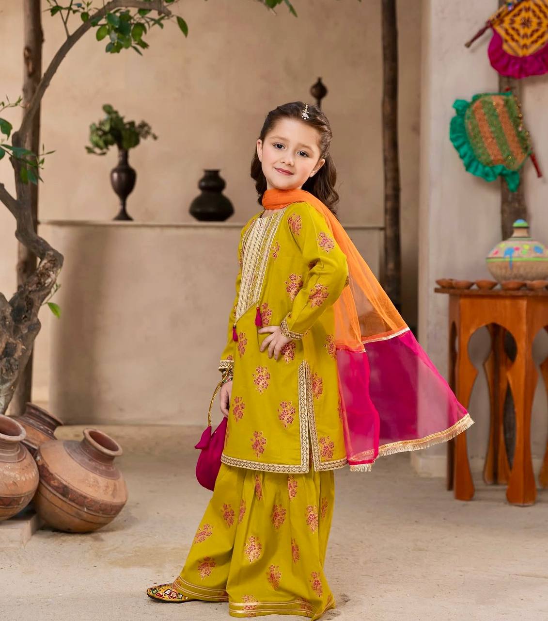 Designer Yellow Color Printed Ready To Wear Shara Suit
