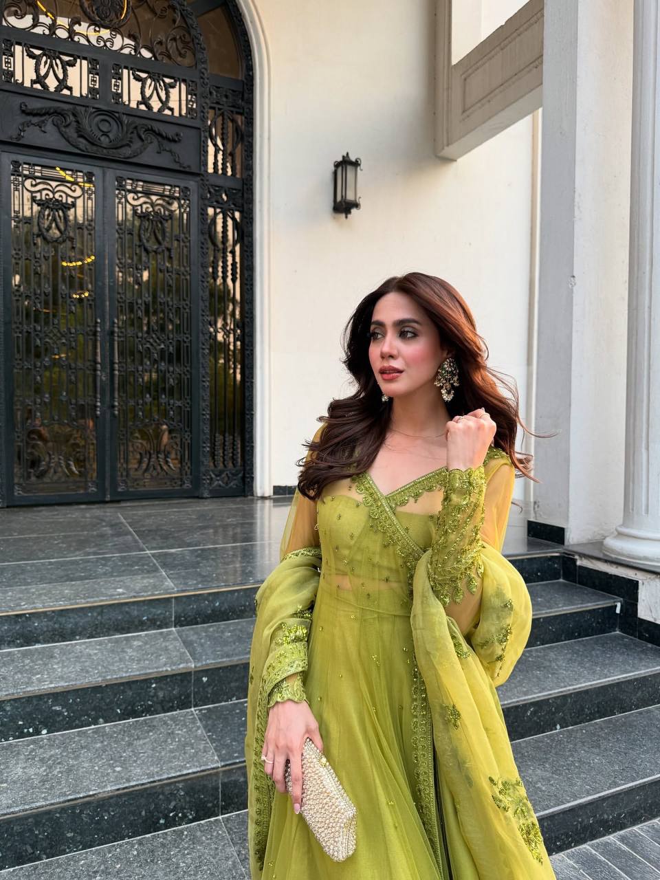 Sangeet Wear Lemon Yellow Color Premium Butterfly Net Thread Embroidery With Sequin Work Lehenga Suit