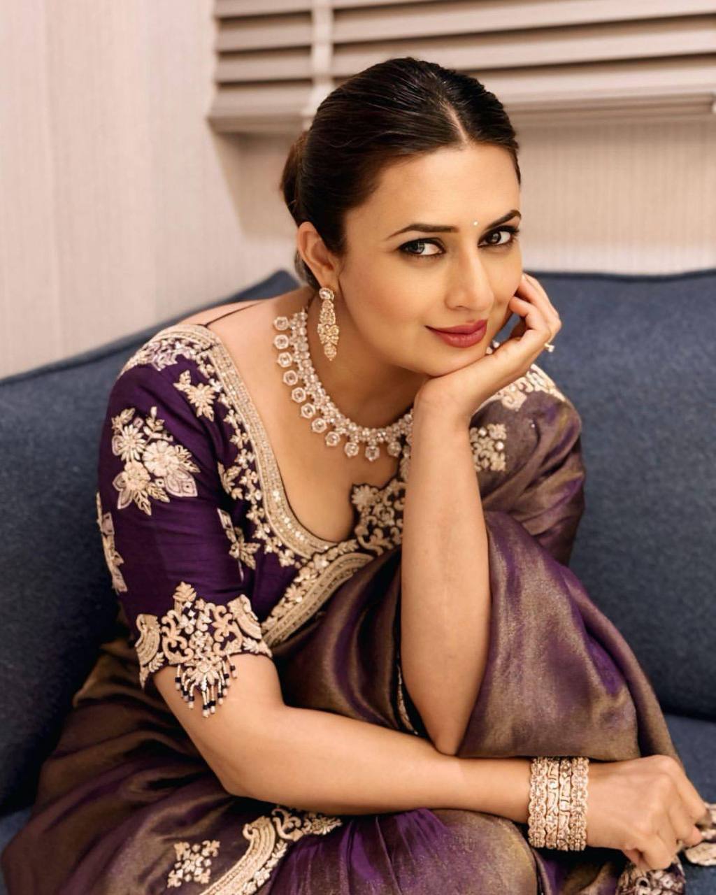 Celebrity Wear Soft Copper Gold Weave Silk Beautiful Sequins And Zari Embroidery Work Bollywood Saree