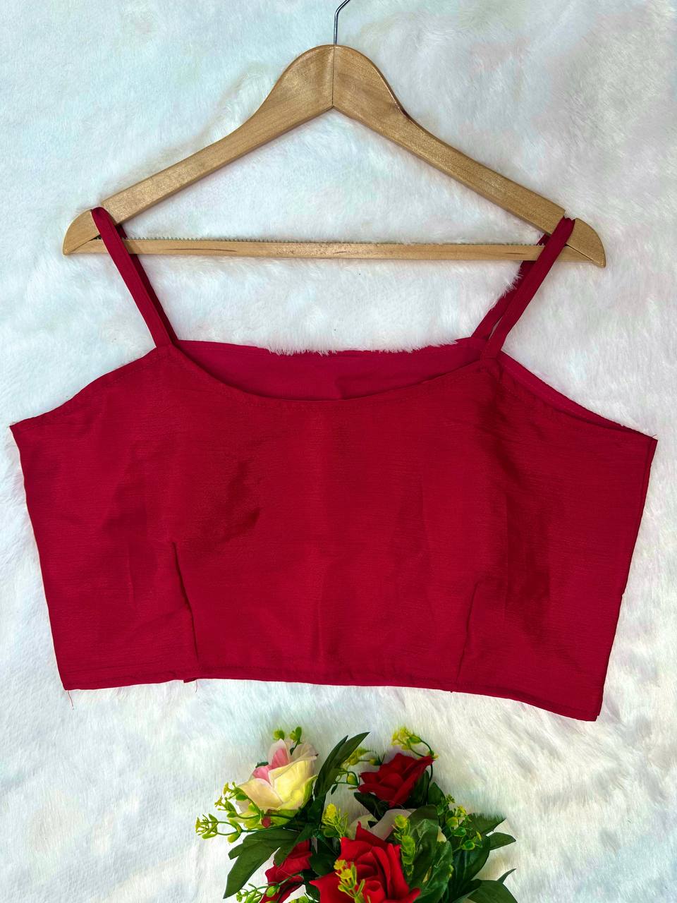 Red Color Chinnon Silk Fully Stitched Party Wear Dhoti Suit With Koti