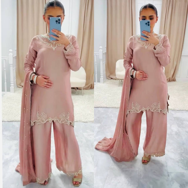 Wedding Wear Light Pink Color Designer Salwar Suit