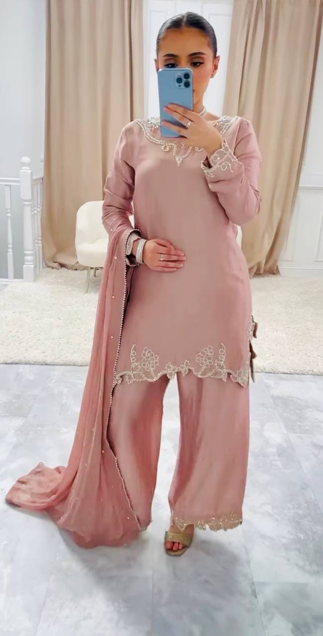 Wedding Wear Light Pink Color Designer Salwar Suit