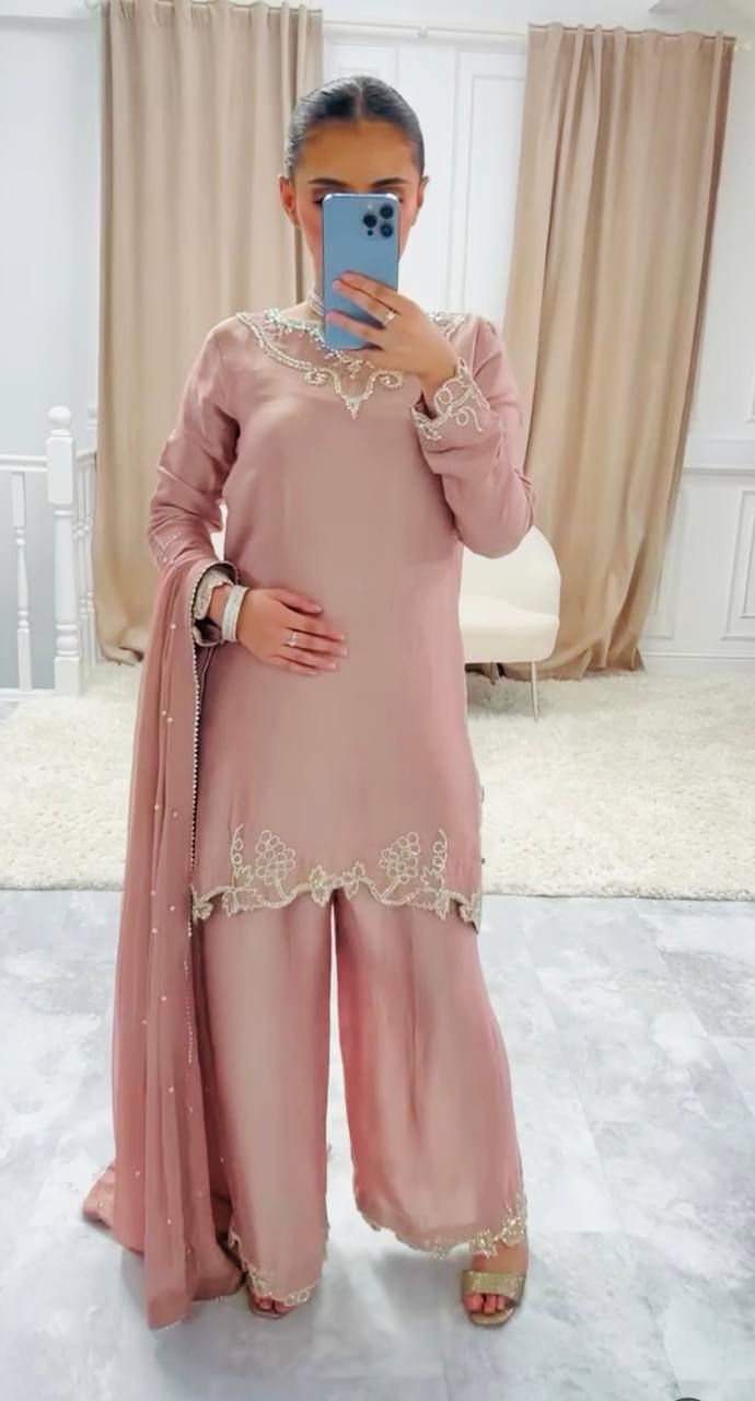 Wedding Wear Light Pink Color Designer Salwar Suit