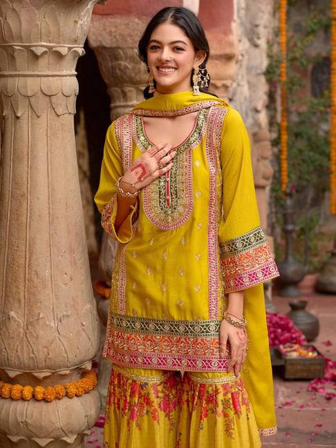 Beautiful Embrodered Designer Pakistani Sharara Suit