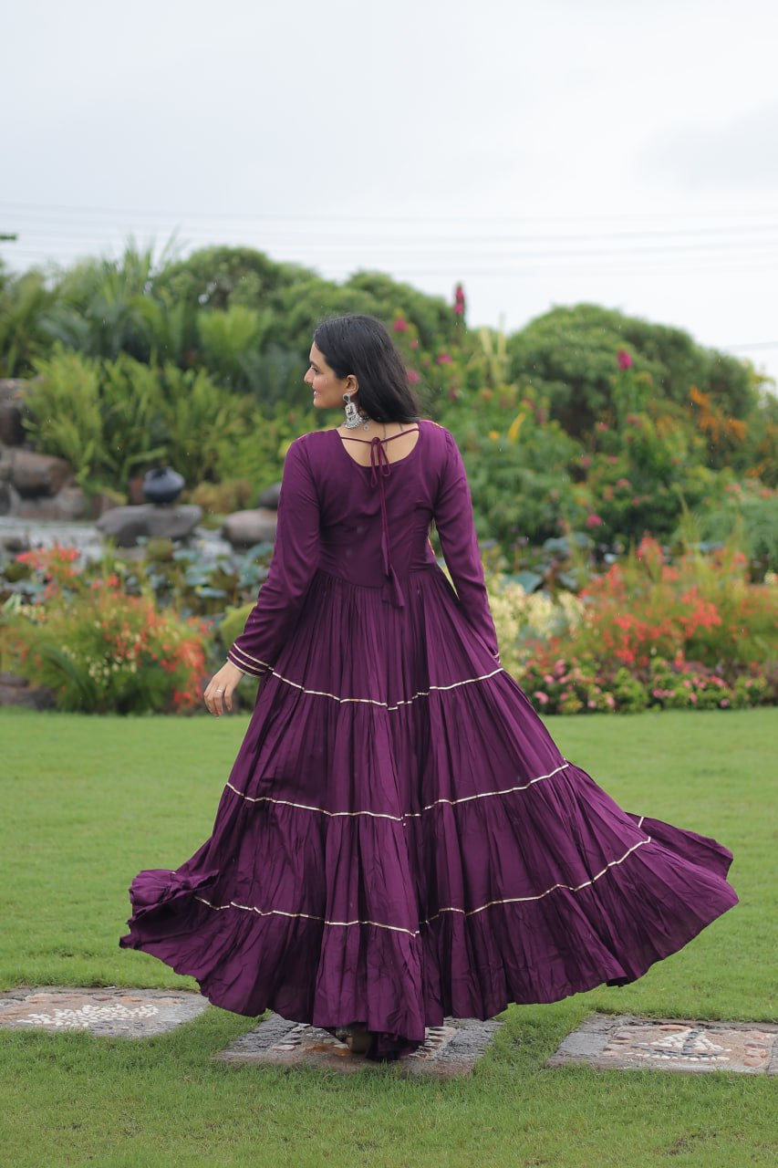 Navratri Specail Wear Kutchi Gamthi Embroidered And Mirror Hand Work Gown