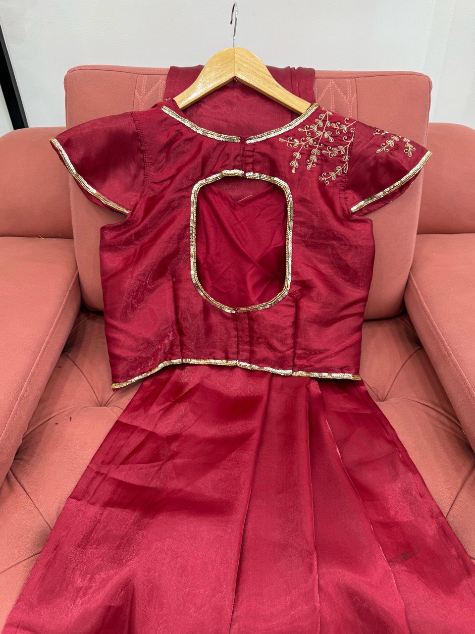 Beautiful Maroon Color Jimmy Chu Silk Designer Saree