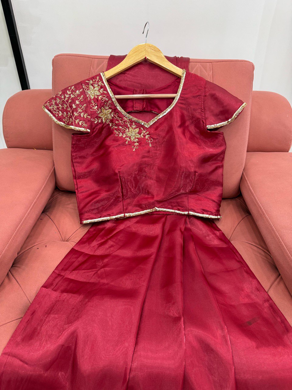 Beautiful Maroon Color Jimmy Chu Silk Designer Saree