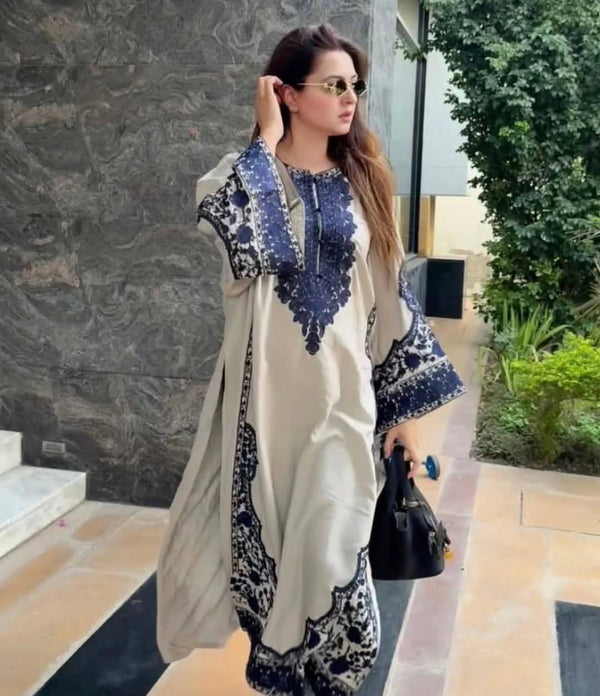 Beautiful Off White Color Designer Palazzo Suit Set