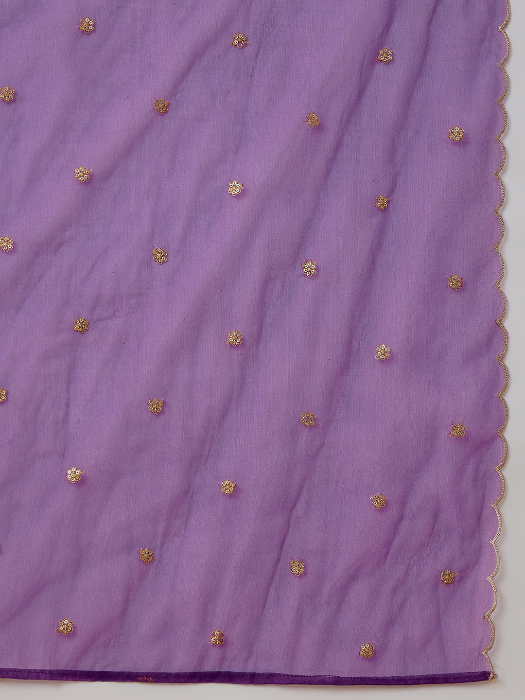 Beautiful Purple Color Designer Embroidery Vichitra Silk Kurta Set