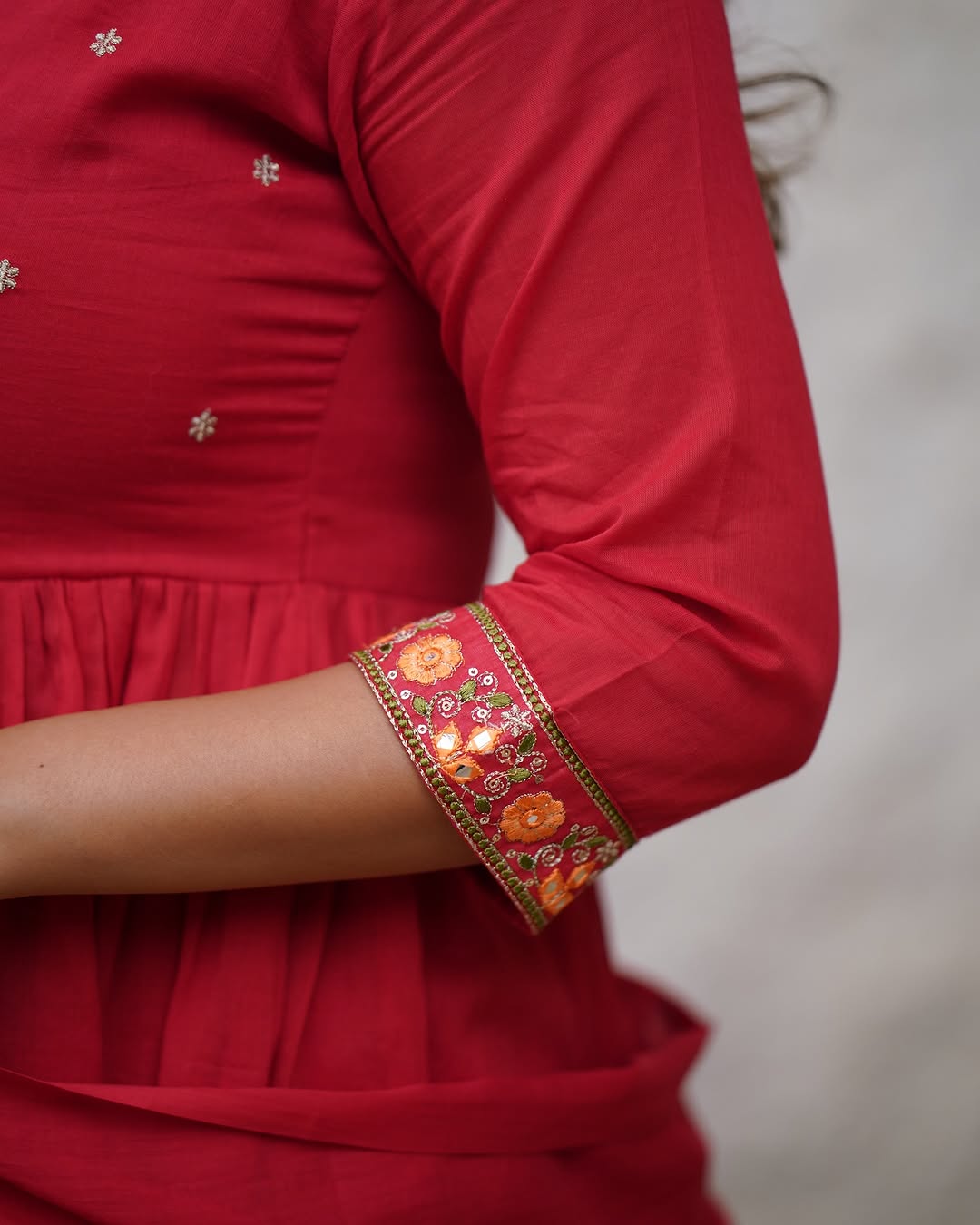 Ceremony Wear Red Color Viscose Chanderi With Embroidery Work Beautiful Kurta Set