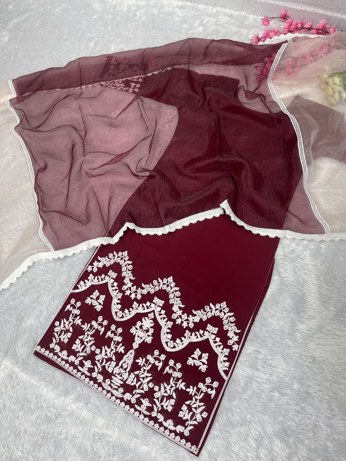 Admiring Thread Work Maroon Color Salwar Suit