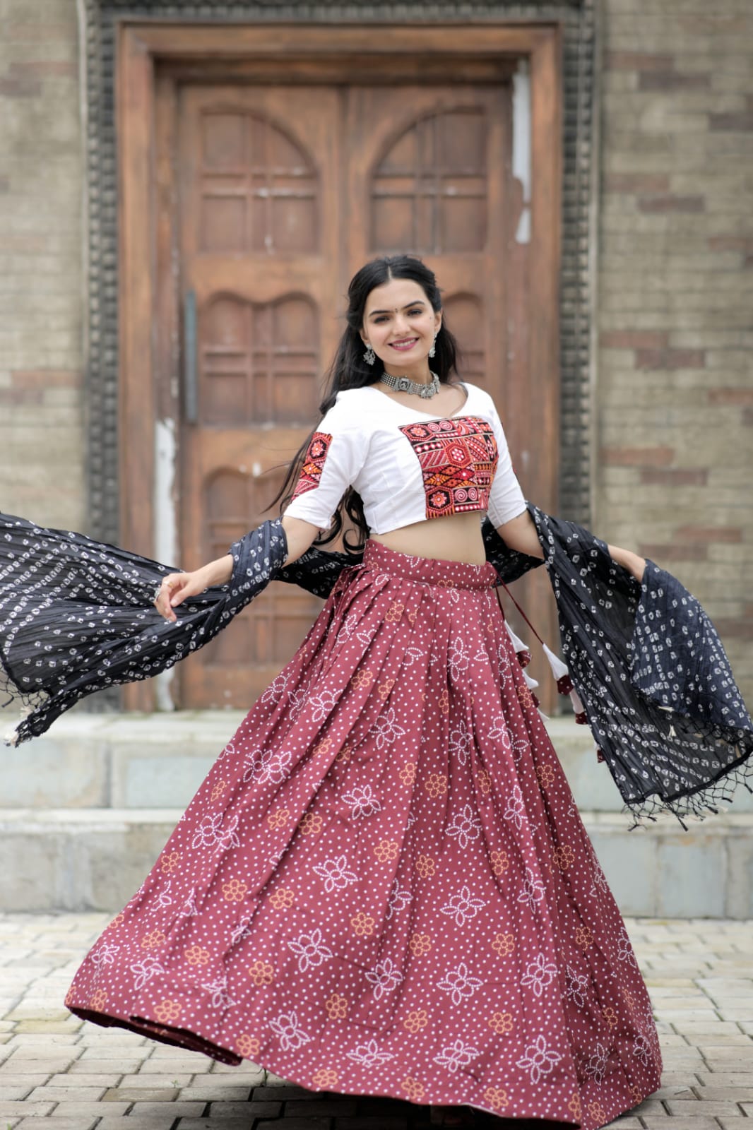 Traditional Wear Maroon Color Digital Print Lehenga Choli