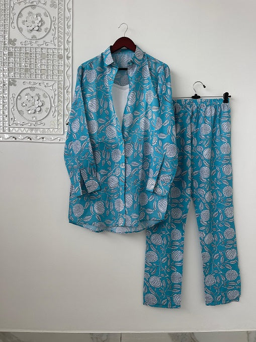 Demanding Digital Print Sky Blue Color Cord Set