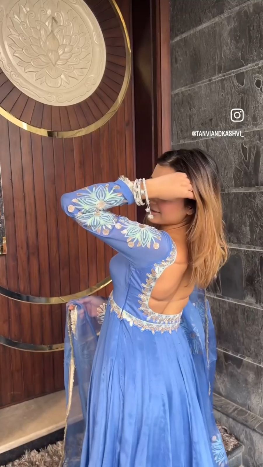 Fantastic Embroidery Work Sky Blue Anarkali Suit