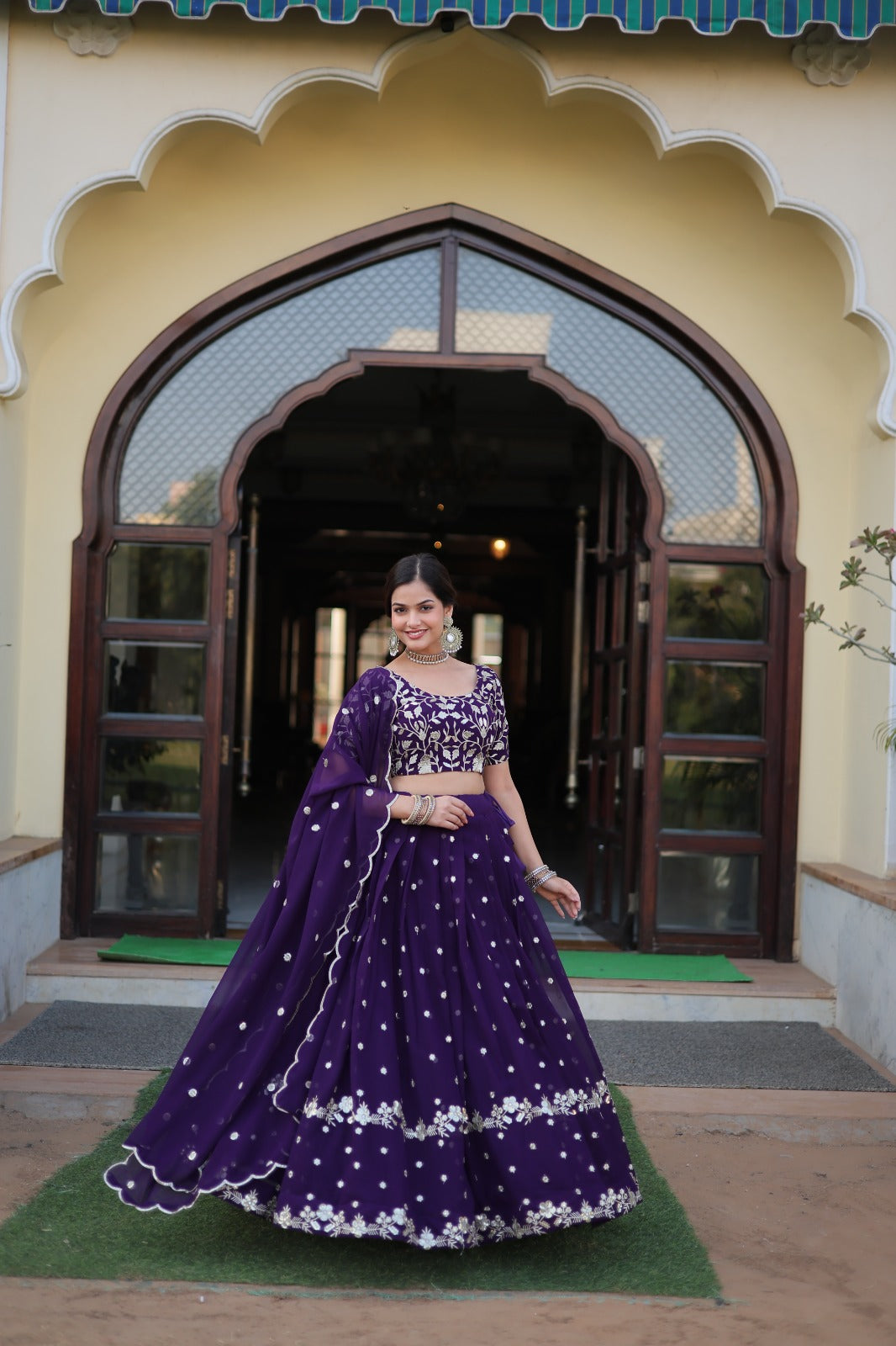 Fantastic Purple Color Wedding Wear Lehenga Choli