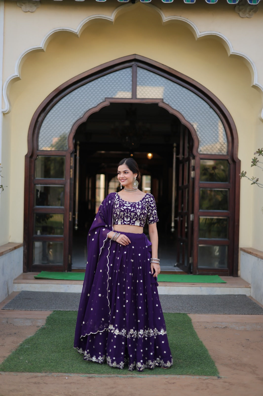 Fantastic Purple Color Wedding Wear Lehenga Choli