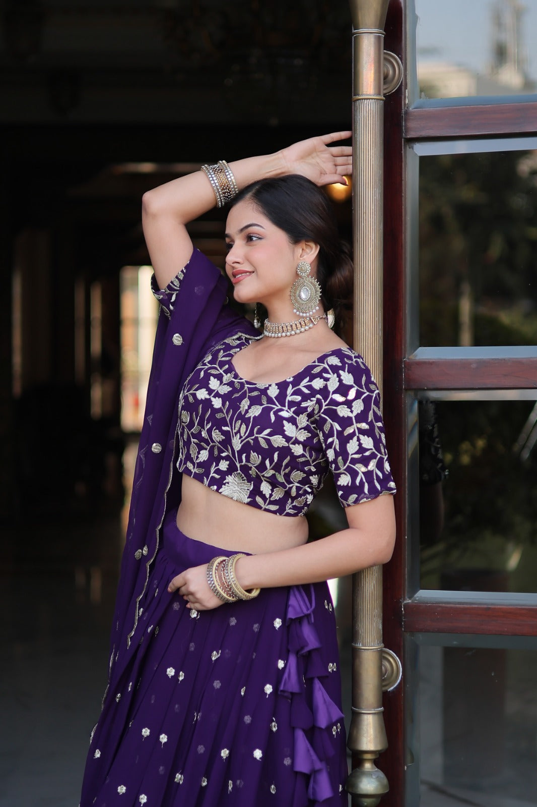 Fantastic Purple Color Wedding Wear Lehenga Choli