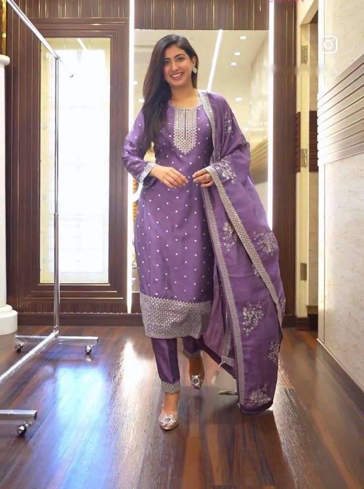 Function Wear Lavender Color Salwar Suit