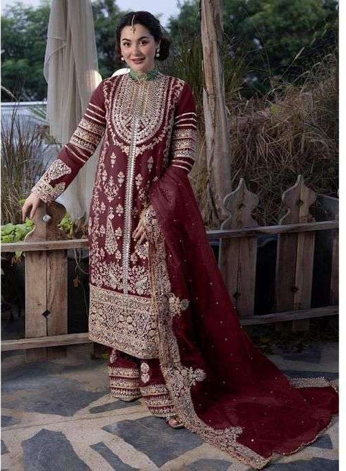 Fantastic Maroon Sequence Work Salwar Suit