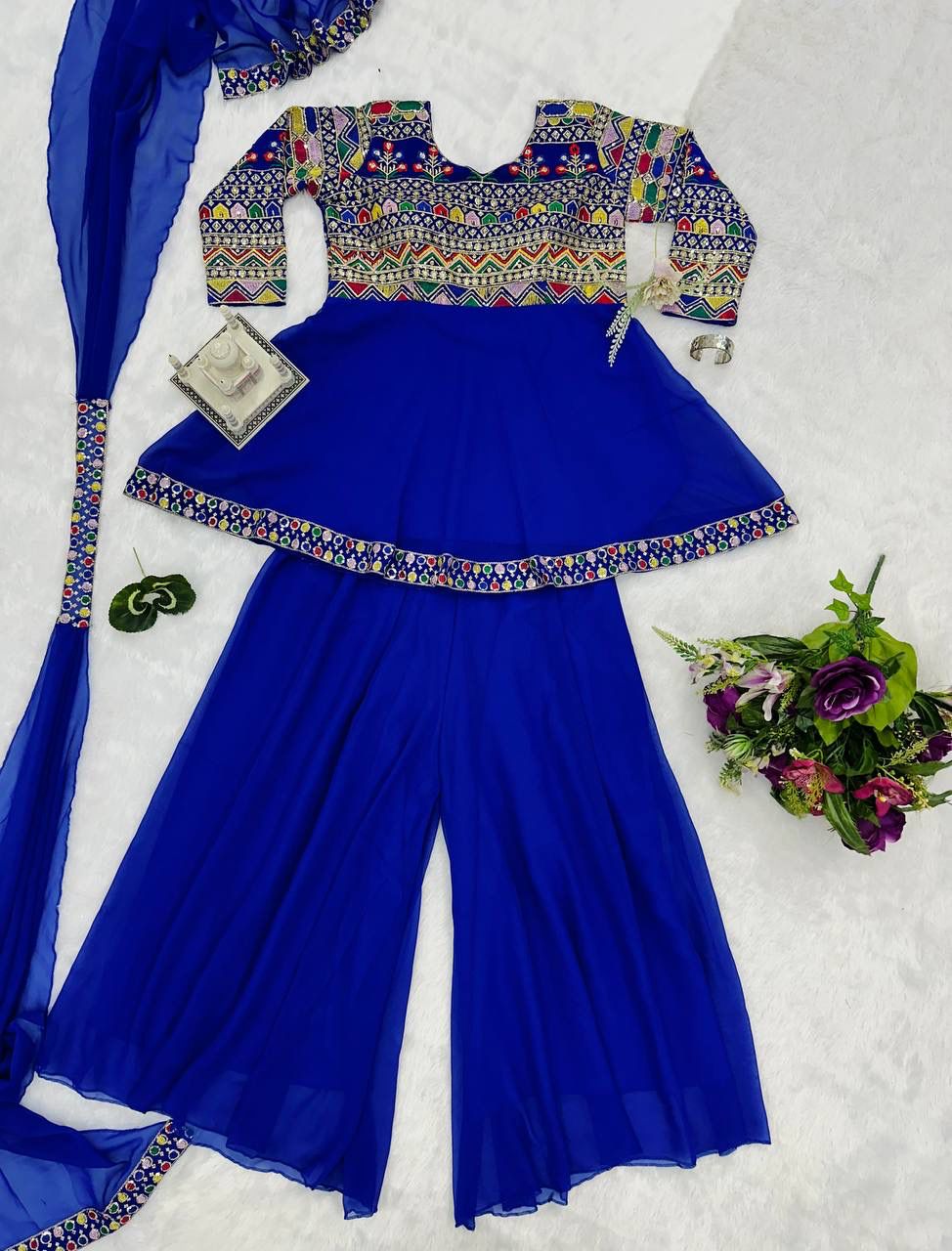 Good Looking Royal Blue Color Sharara Suit