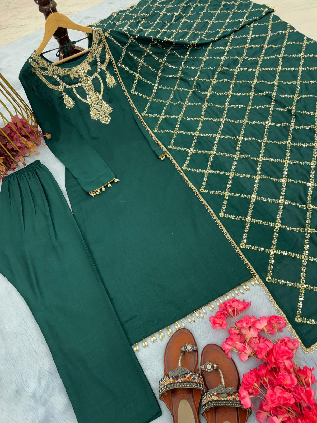 Good Looking Green Color Salwar Suit