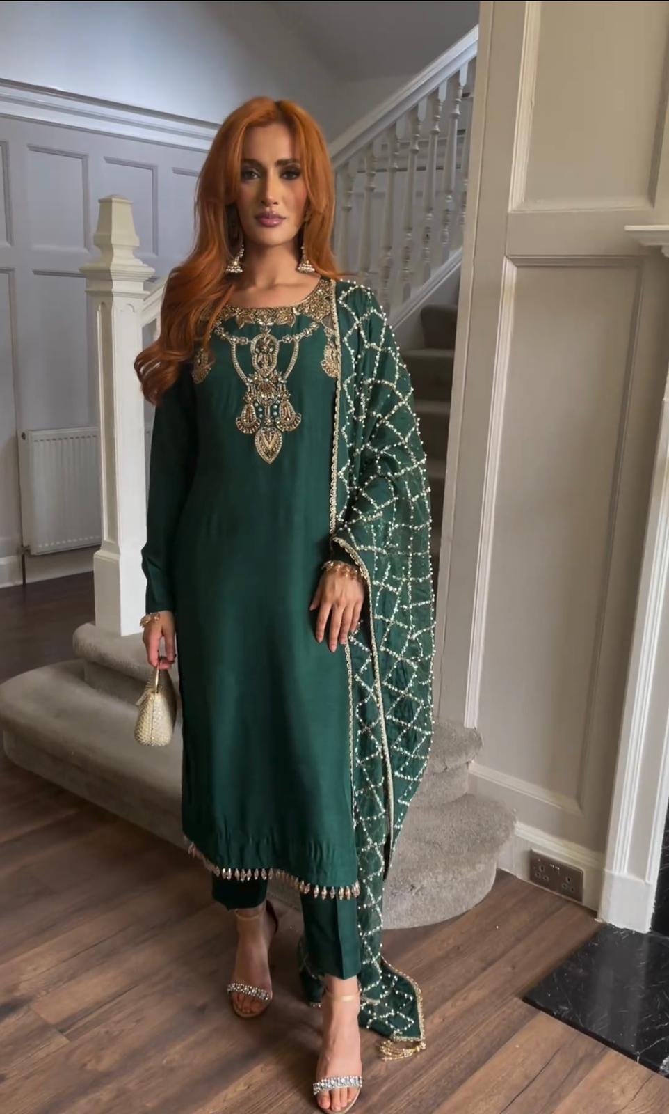 Good Looking Green Color Salwar Suit