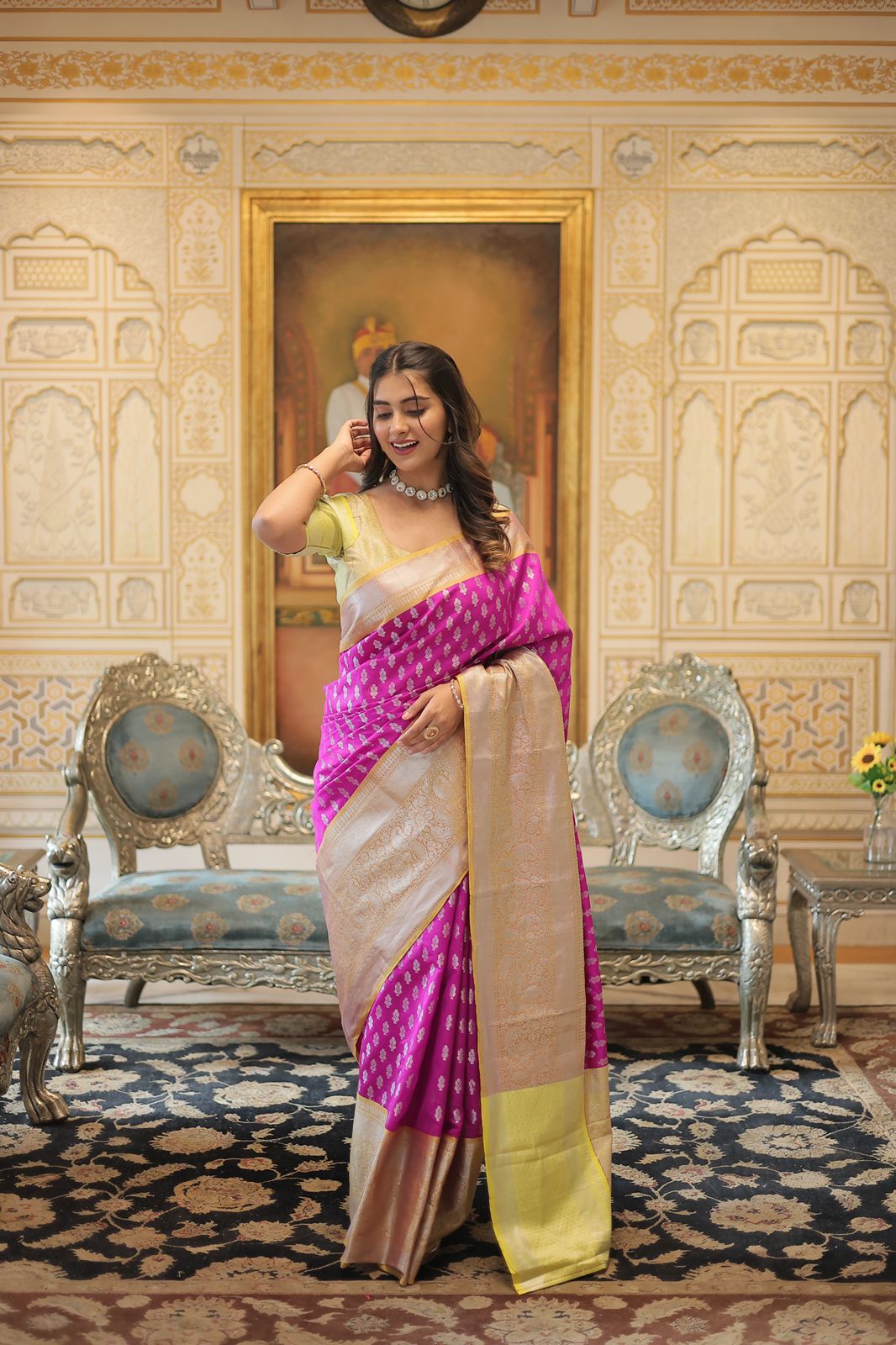 Wedding Wear Pink Color Kanjivaram Silk Saree